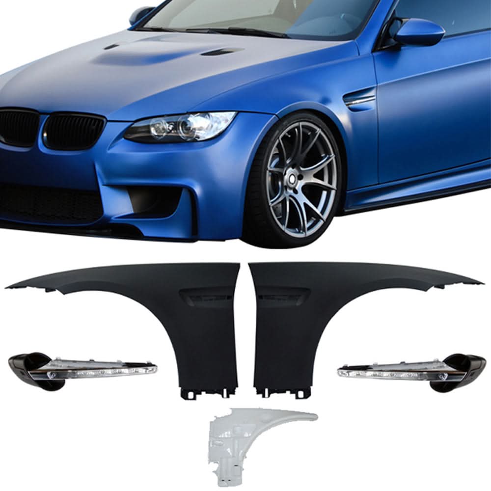 BMW E92 M3 front fender side vent with signal, K2 Industries, for 2007-2013 coupe, includes vent and signal details.