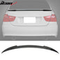 BMW E90 M4 trunk spoiler in carbon fiber print by K2 Industries, designed for 2006-2011 models, showcasing sleek aerodynamic style.