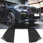 BMW G05 X5 M Sport gloss black front and rear aprons spoilers by K2 Industries, showcasing sleek aerodynamic splitters.