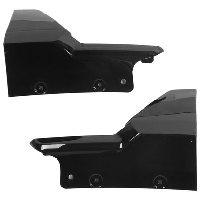 BMW G05 X5 M Sport spoiler set with gloss black front and rear aprons splitters by K2 Industries, showing the sleek aerodynamic design.