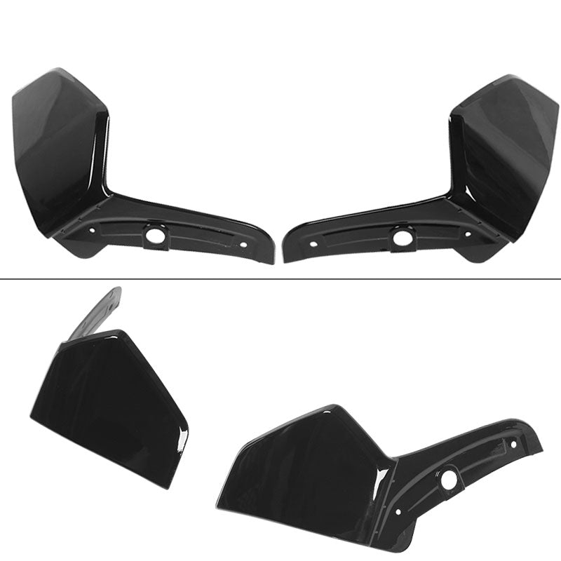 Black BMW G05 X5 M Sport front and rear diffuser set by K2 Industries, made of ABS, with sleek aerodynamic design.