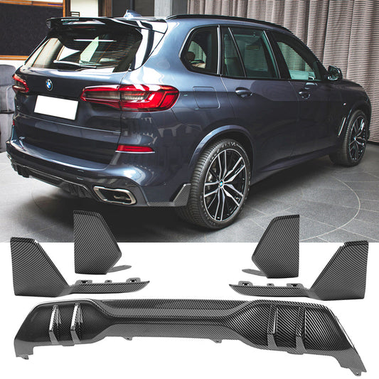 BMW G05 X5 M 2019-2023 ABS diffuser set with front and rear sport aprons and rear diffuser by K2 Industries.