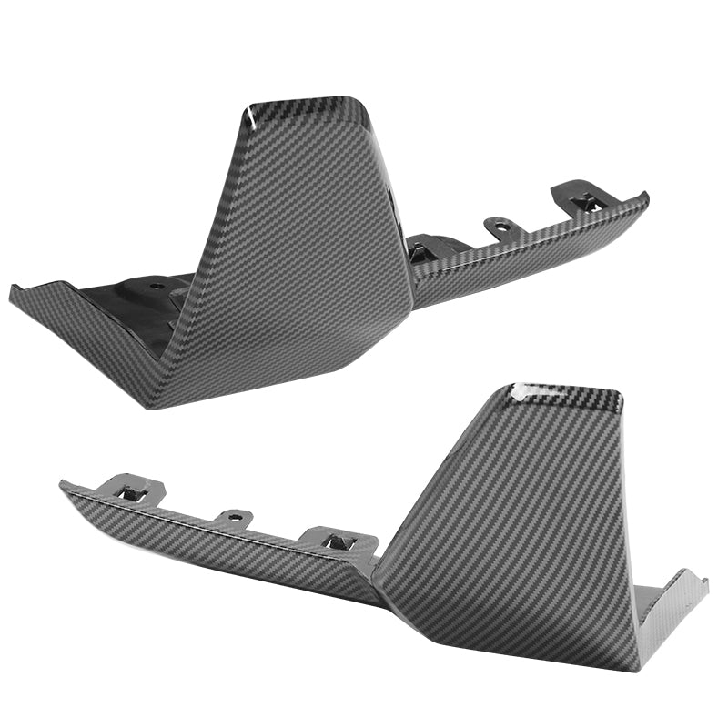 Black BMW G05 X5 M CFL sport front and rear diffusers by K2 Industries, made of ABS, with sleek aerodynamic design.