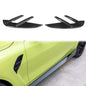 Dry carbon BMW G82 G83 M4 OE style front fender side vent accessory by K2 Industries, showcasing sleek, lightweight design.
