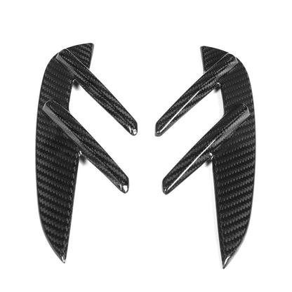 BMW G82 G83 M4 OE style front fender side vent in dry carbon, aftermarket accessory by K2 Industries, with detailed carbon fiber finish.