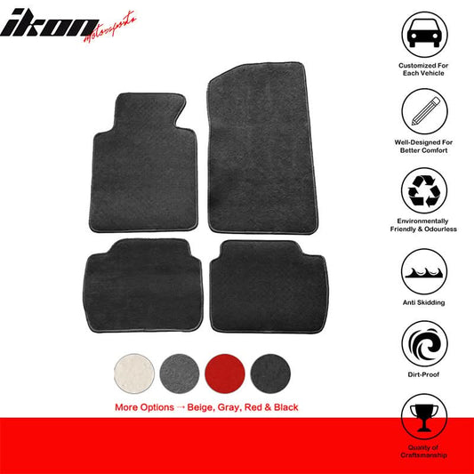 Gray carpet car floor mats for BMW E46 3 Series and M3, 4-piece set by K2 Industries, made of durable nylon material.