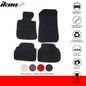 Black nylon carpet car floor mats for BMW E92 3 Series, 2007-2013, four-piece set by K2 Industries