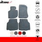 Gray nylon car floor mats for BMW E36 3 Series 1992-1998, 4-piece set by K2 Industries, shown with textured carpet surface.