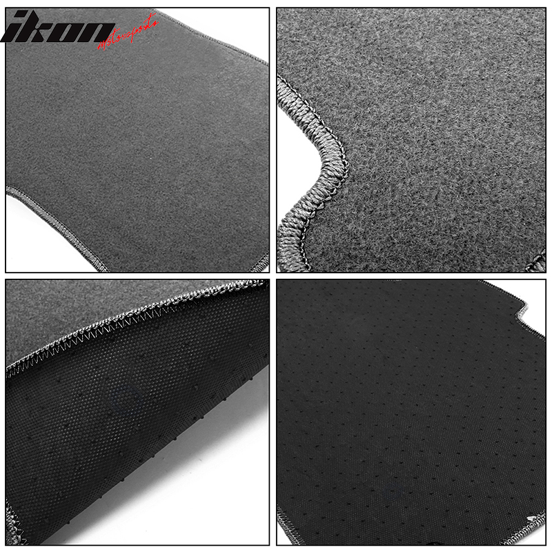 Gray carpet car floor mats for BMW E36 3 Series, 4-piece nylon set by K2 Industries, featuring durable material and precise fit.