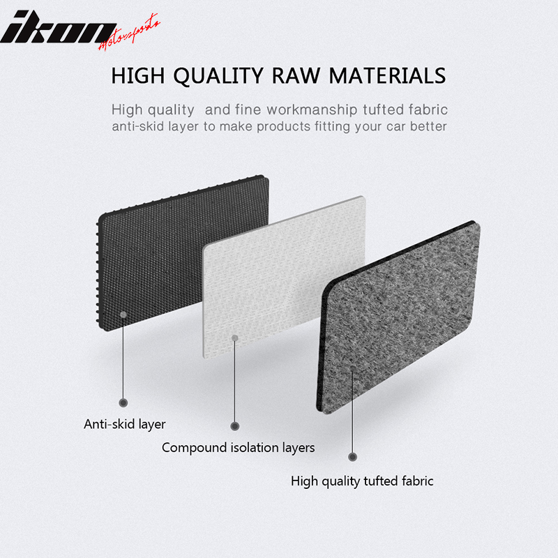 Gray carpet car floor mats for BMW E36 3 Series 1992-1998, 4-piece nylon set by K2 Industries.