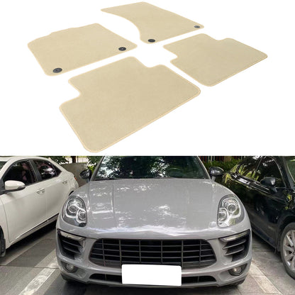 Set of four nylon carpet floor mats for Porsche Macan 2015-2025 by K2 Industries, featuring driver and passenger side coverage.