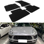 Set of four black nylon carpet floor mats for Porsche Macan 2015-2025 by K2 Industries, designed for driver and passenger sides.