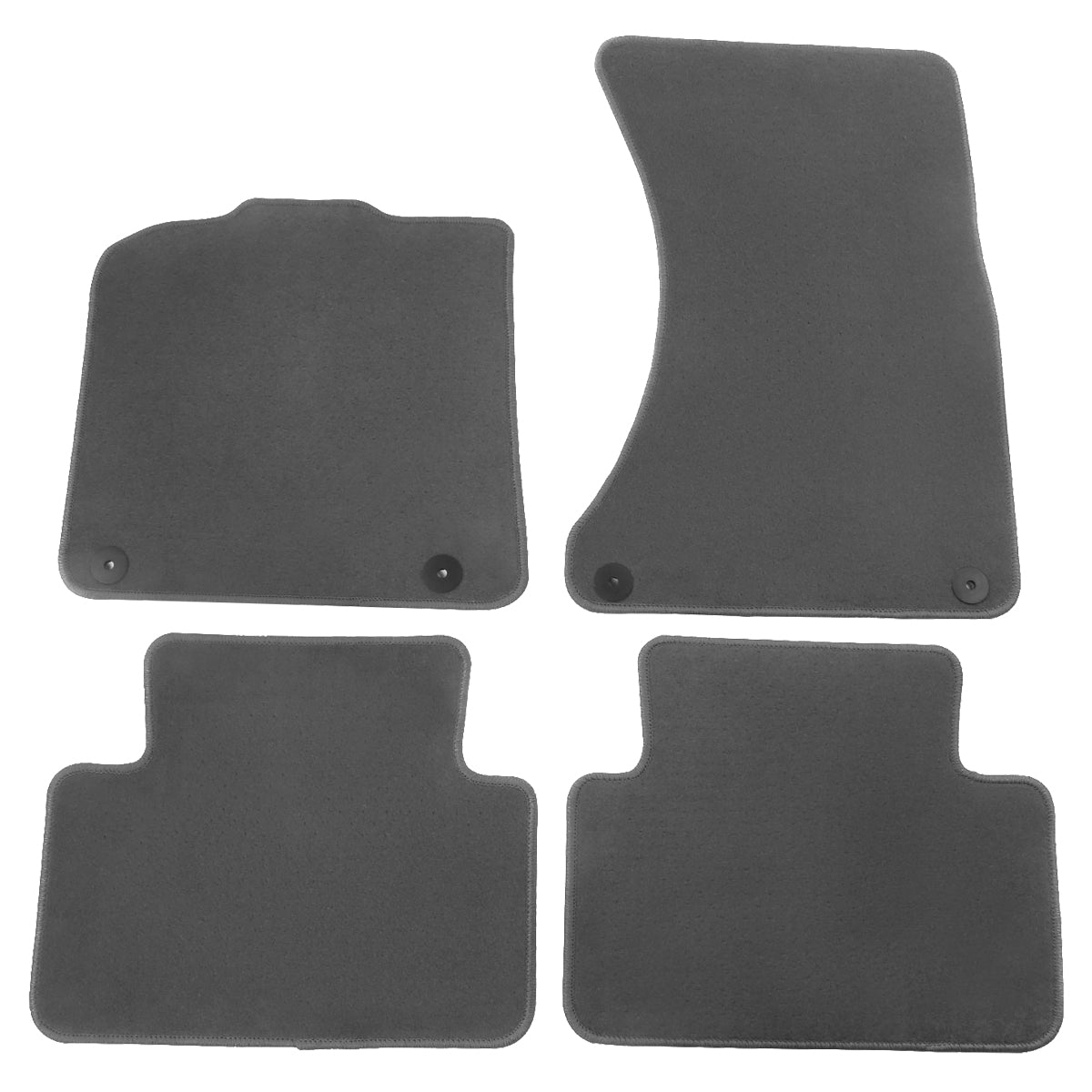 Set of four nylon carpet floor mats for Porsche Macan 2015-2025, driver and passenger side, by K2 Industries.