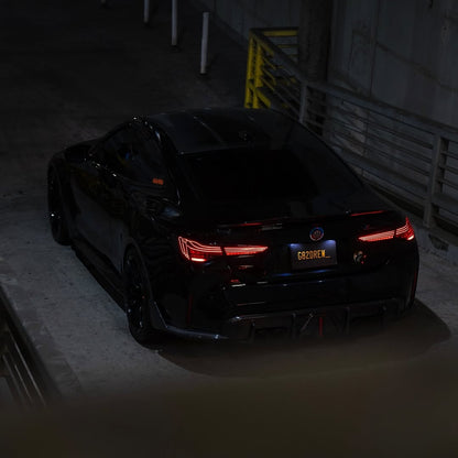 BMW G22 CSL laser tail light by Palenon Performance showing sleek design and LED illumination for 420i, 430i, M440i, and M4 G82 models.