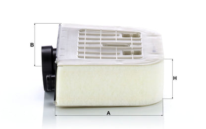 C38 011 MANN AIR FILTER OE# AUDI 4M0133843C PORSCHE PAB-133-843 EA839 3.0L V6 Q7 Q8 2017-2026