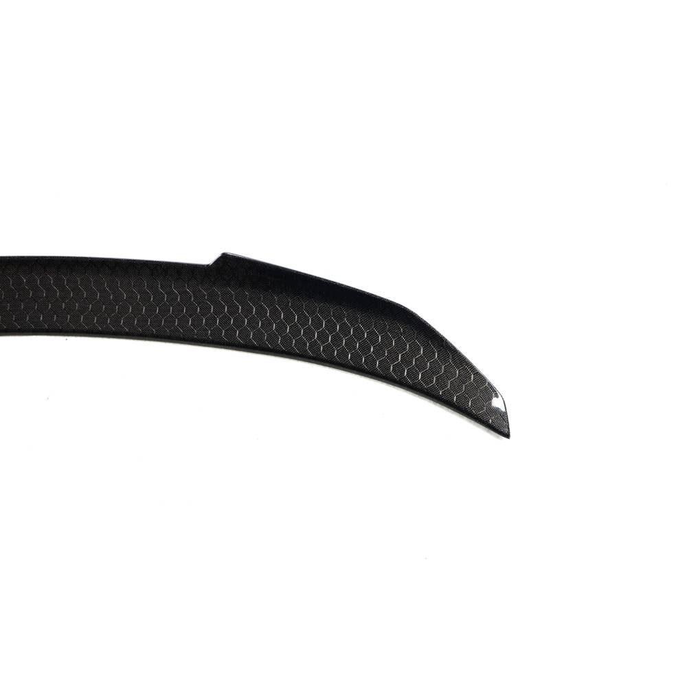 BMW F32 F33 F36 trunk spoiler with honeycomb carbon fiber from Palenon Performance, showcasing its sleek, aerodynamic rear design.