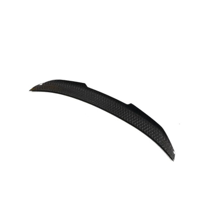 BMW F32, F33, F36 trunk spoiler in honeycomb carbon fiber, featuring Palenon Performance's PSM rear spoiler design