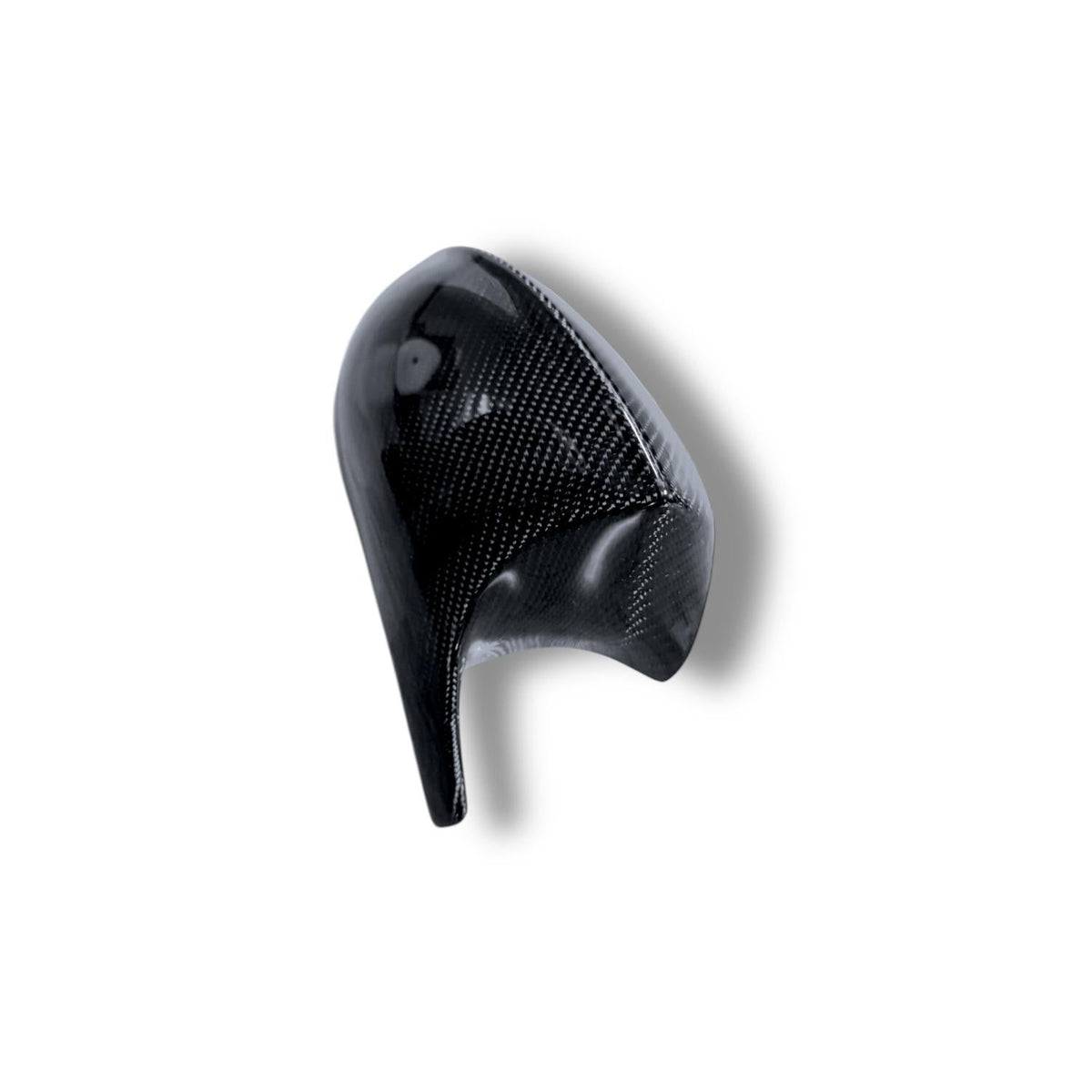 Carbon fiber M Style mirror caps for BMW E9X M3 and E82 1M, featuring sleek carbon fiber finish and sporty design.