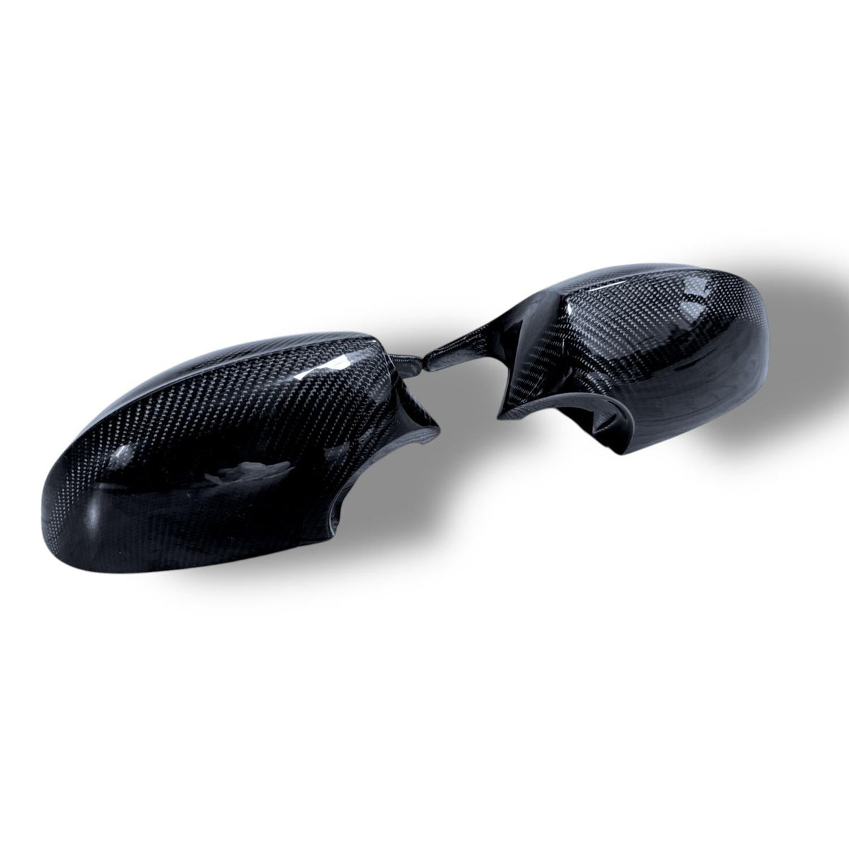 Carbon fiber M style mirror caps for BMW E9X M3 and E82 1M, pre-LCI 2007-2010, 2011 model, by Palenon Performance.