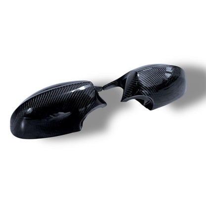 Carbon fiber M style mirror caps for BMW E9X M3 and E82 1M, pre-LCI 2007-2010, 2011 model, by Palenon Performance.
