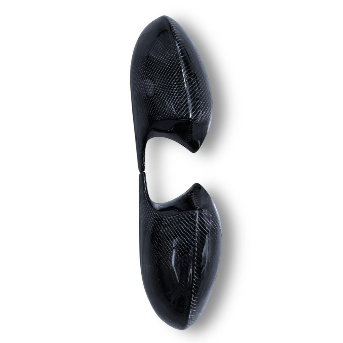 Carbon fiber M style mirror caps for BMW E9X M3 and E82 1M, designed for pre-LCI models, by Palenon Performance.