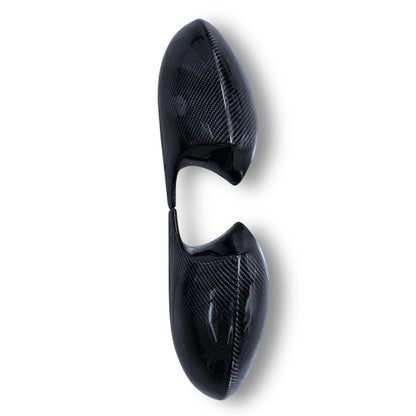 Carbon fiber M style mirror caps for BMW E9X M3 and E82 1M, designed for pre-LCI models, by Palenon Performance.