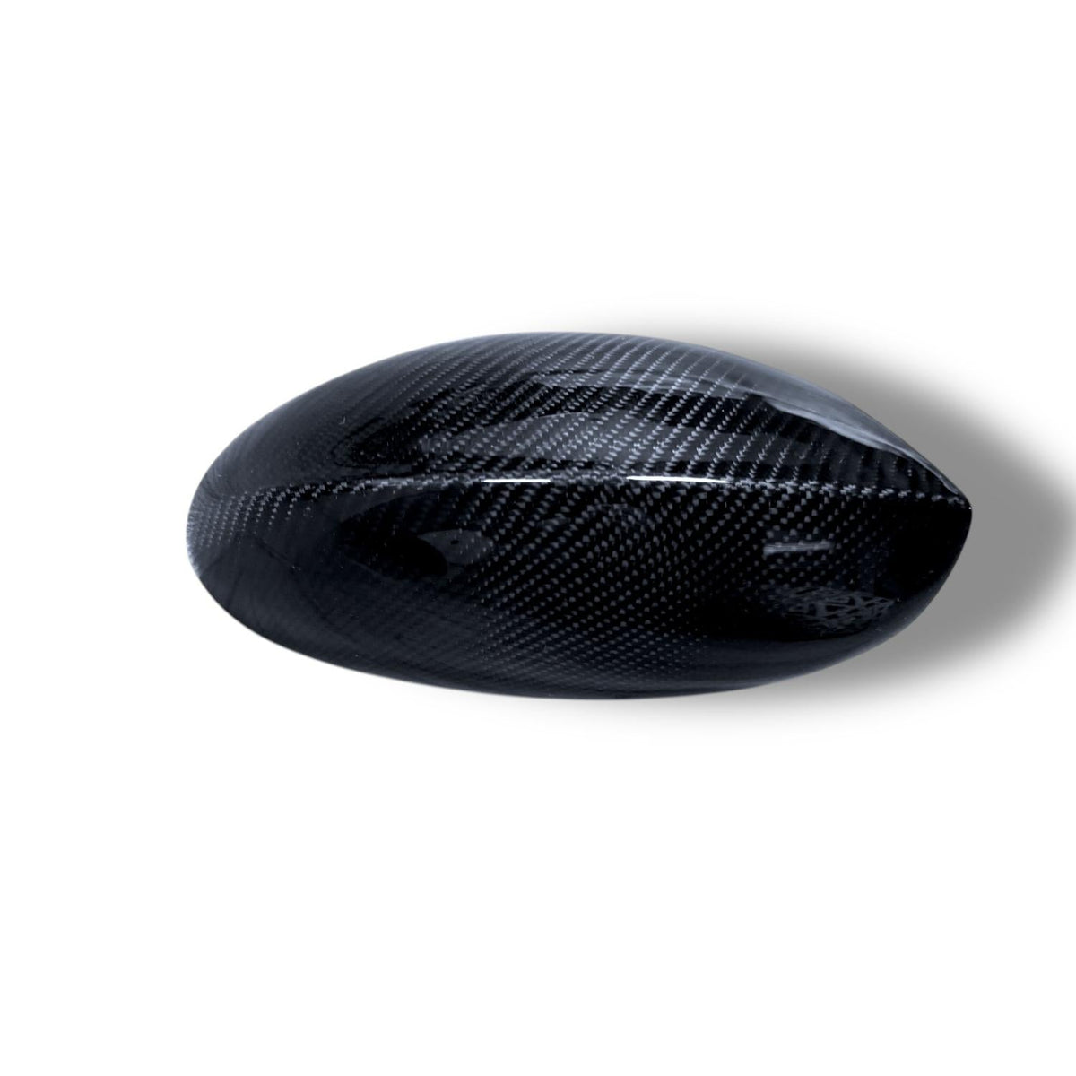Carbon fiber M style mirror caps for BMW E9X M3 and E82 1M, pre-LCI 2007-2010, with a sleek, textured finish.