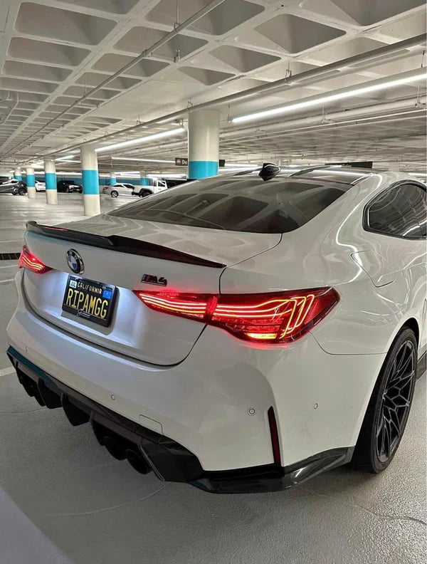 Vekto CSL Laser tail lights installed on BMW G22 4 Series and G82 M4, showcasing sleek, modern LED design and bright illumination.