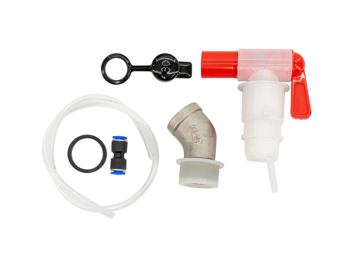 GoWesty Deluxe Spout Kit for Rotopax water container with easy-to-use spout and accessories for secure water dispensing.