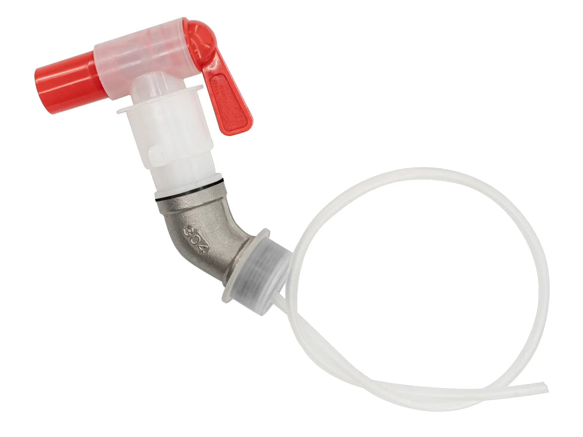 GoWesty Deluxe Spout Kit with gasket for Rotopax water container, includes assembled spout and sealing components.