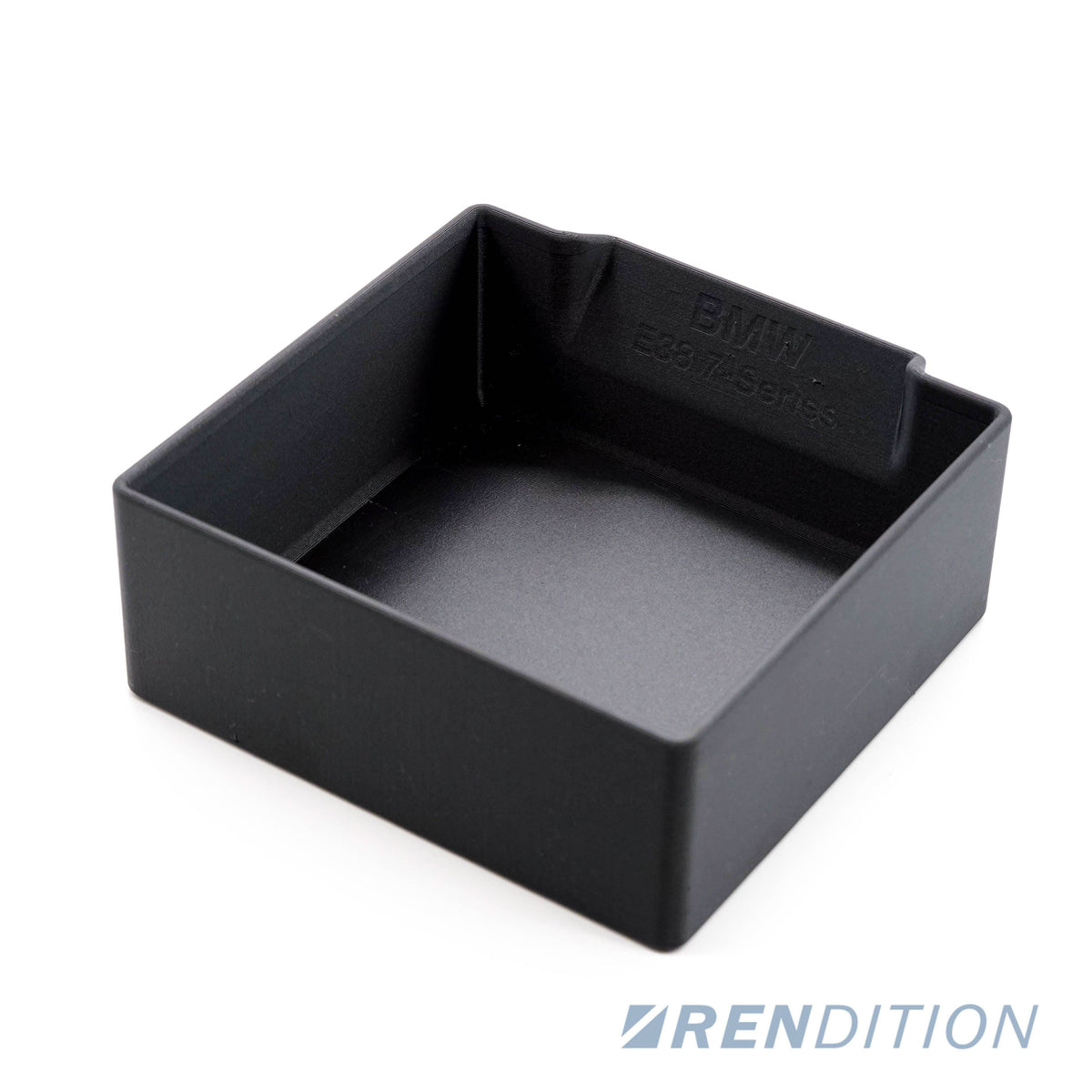 BMW E38 interior center console storage drawer by K2 Industries, showing the organized compartment and sleek design.