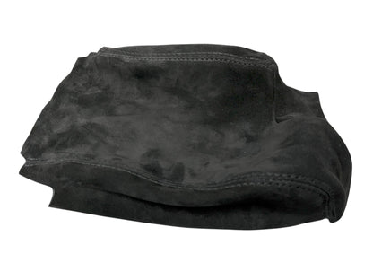 Genuine suede and leather BMW E36 E46 center console armrest cover by JTS Custom Upholstery, featuring a sleek, textured finish.