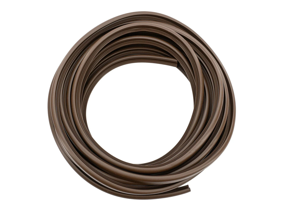 Brown 25-foot cabinetry edge molding for Vanagon Westfalia interior by GoWesty, molded cover for cabinet edges.