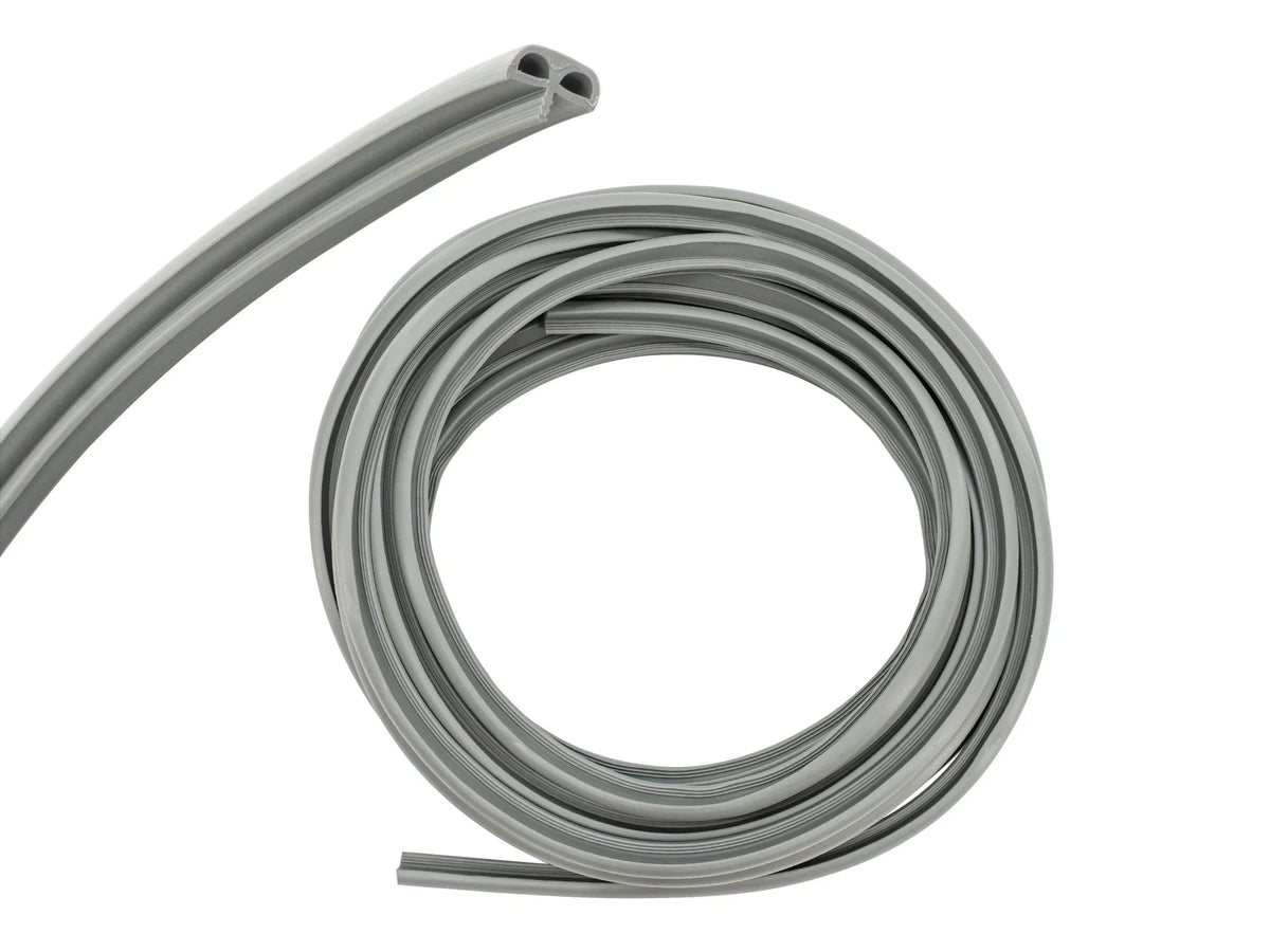 Grey molded cabinet edge molding for Vanagon Westfalia interior, 25 feet long, by GoWesty.