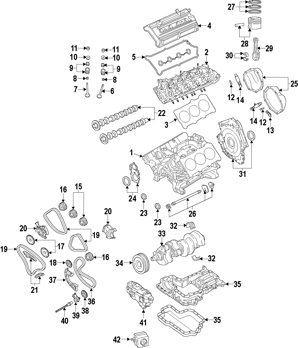 3.0L 06E103792C DAS MOTOR HAUS with CAM AUDI VW EA837 CYL 1-3 2016-2018 - AudiGear.com - Engine