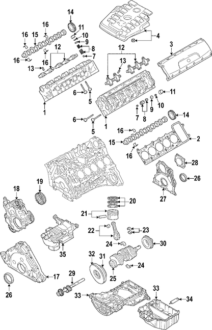 5.0L TDI 07Z103266AX DAS MOTOR HAUS with CAM V10 EA133 AUDI VW PORSCHE CYL 6-10 2006-2008