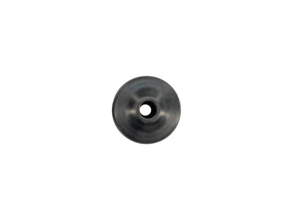 GoWesty Firewall Grommet for fuel return line on 2WD Vanagon, close-up of black rubber grommet fitting through firewall.