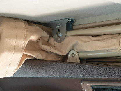 GoWesty pop-top tent adjustment kit for 1980-91 Vanagon, shown installed on the vehicle's floppy tent area.