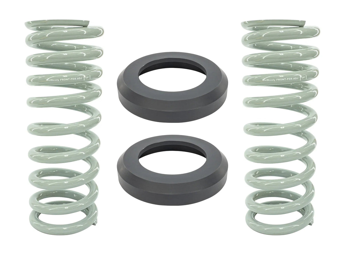 GoWesty Fox 2.5 shock and spring front assembly for Syncro vehicles, featuring durable shock absorber and coil spring components.