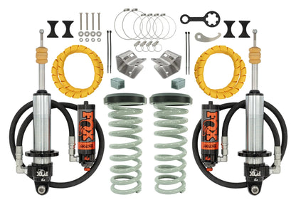 GoWesty Fox 2.5 Shock and Spring Bundle for front suspension, showing shock assembly and spring components.