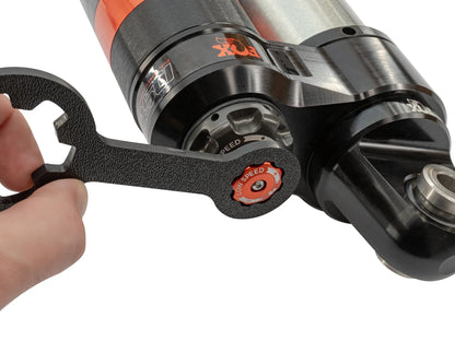 GoWesty Fox 2.5 rear shock bundle for Vanagon, adjustable shock absorber close-up