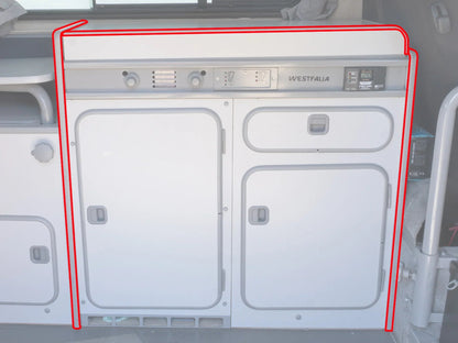 GoWesty cabinetry edge molding for Vanagon Westfalia interior, 25 feet molded cover for galley and interior cabinet edges.