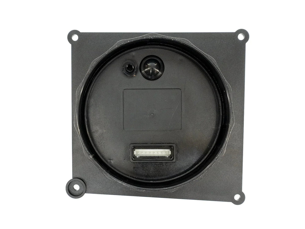 GoWesty electronic speedometer kit for Vanagon with MPH display, motor vehicle electronics installed in a vehicle dashboard.