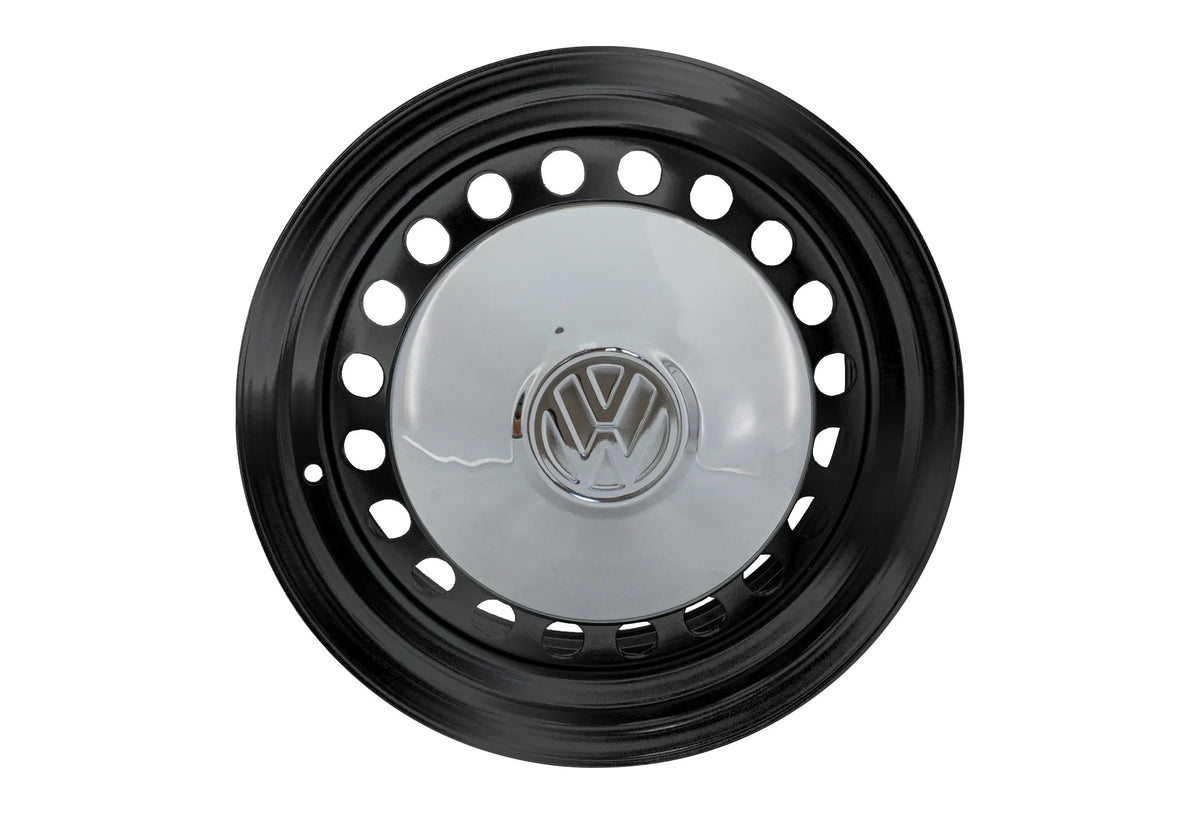 GoWesty Hubcap Mounting Kit for GW Steel Wheels, showing black mounting hardware with metal clips and fasteners.