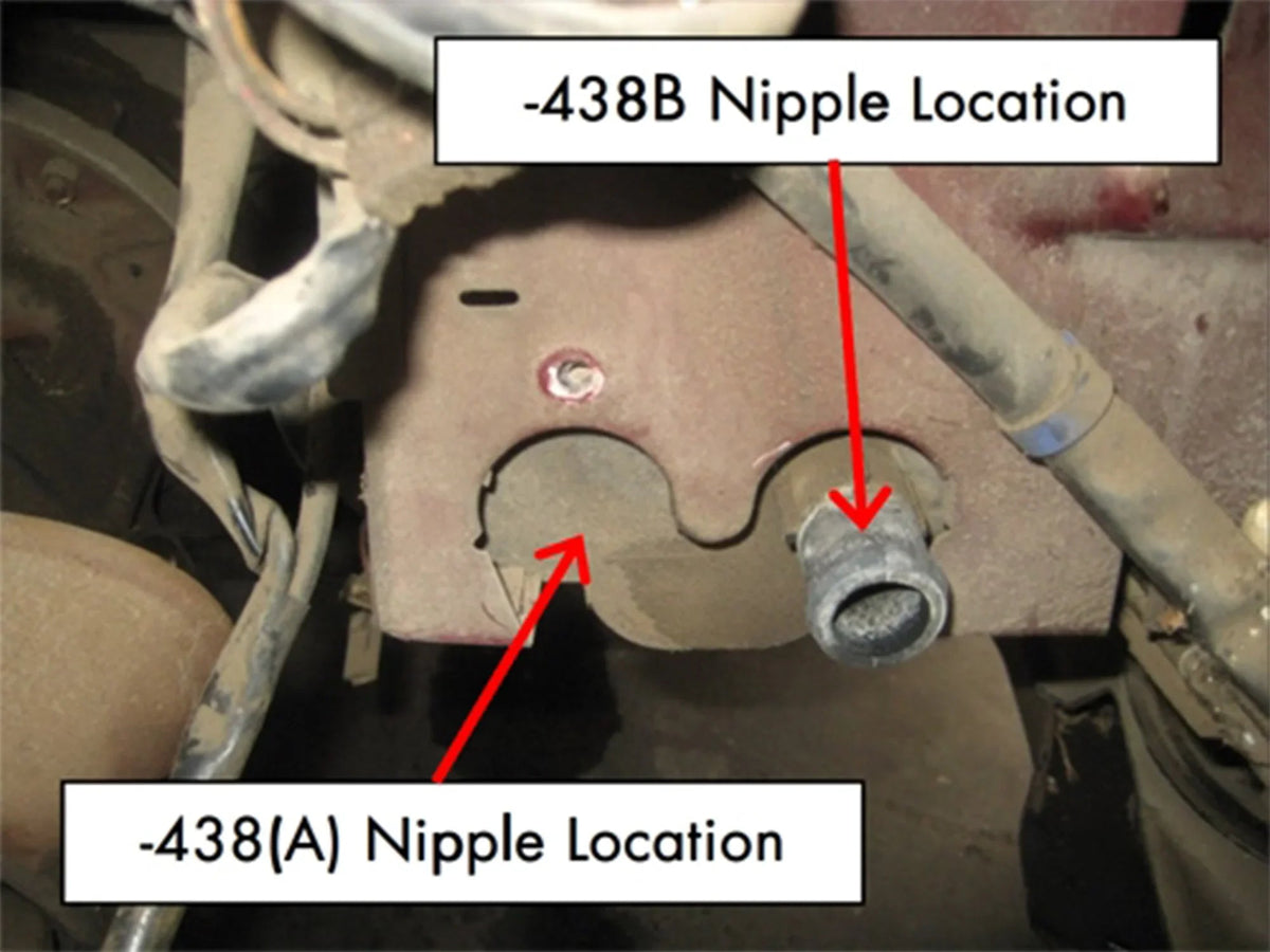 Aluminum coolant junction for 2WD Waterboxer engine cooling system by GoWesty, shown mounted in a vehicle engine compartment.