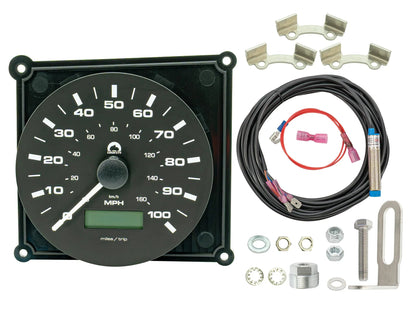 GoWesty electronic speedometer kit for Vanagon, featuring digital display and electronic components for vehicle speed measurement.