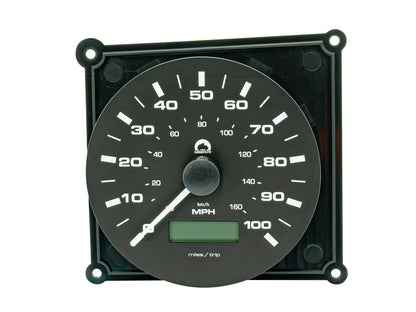 GoWesty electronic speedometer kit for Vanagon, featuring a digital display and GPS module for accurate MPH readings.