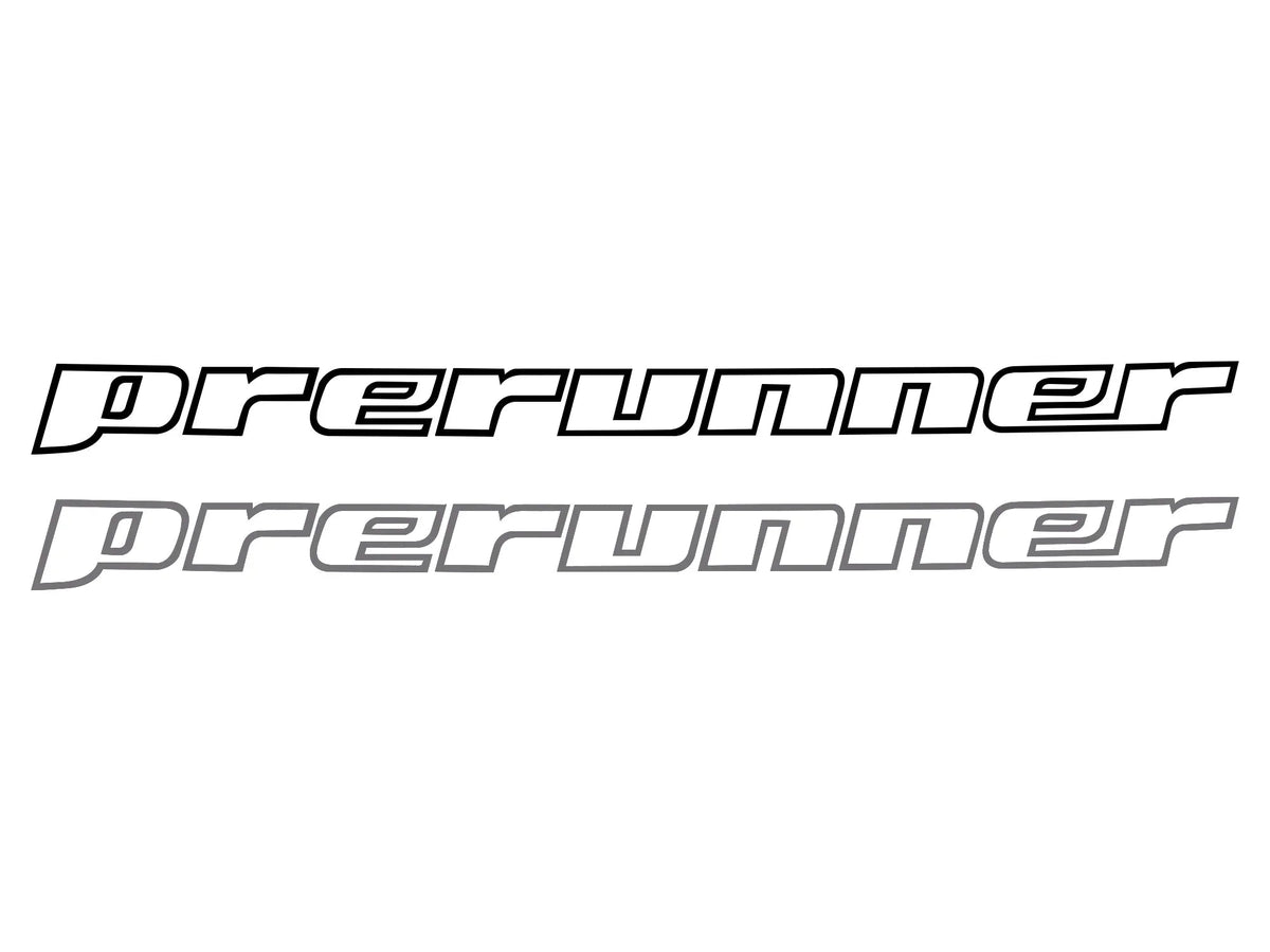 GoWesty Prerunner decal for Vanagon, featuring bold black graphic design on a white background.