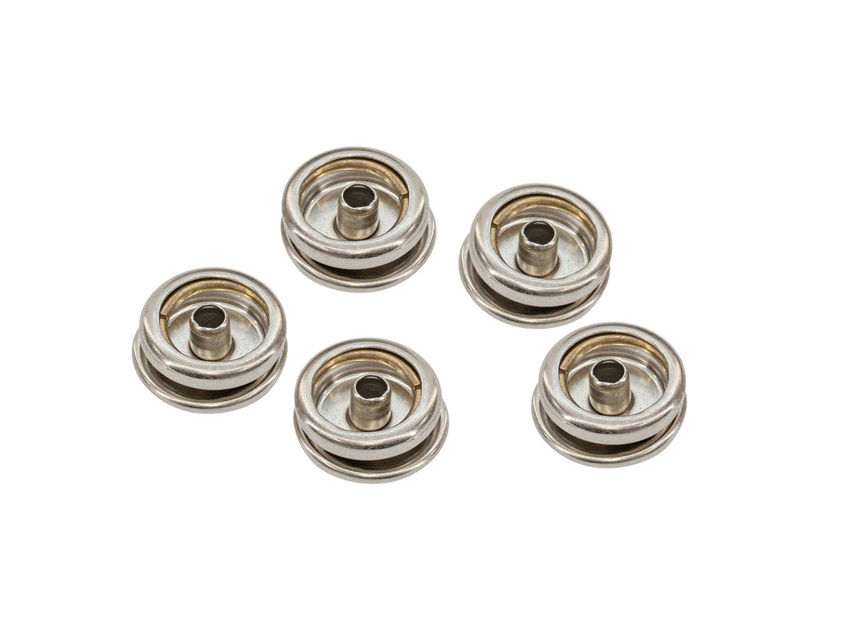 Pack of five female snap fasteners by GoWesty, hardware fasteners for upholstery or clothing projects.