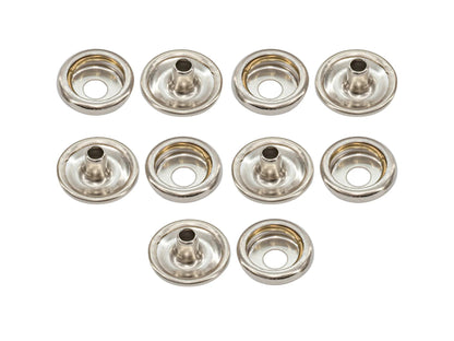 Set of five GoWesty female snap fasteners, hardware hardware fasteners for DIY repairs and installations.
